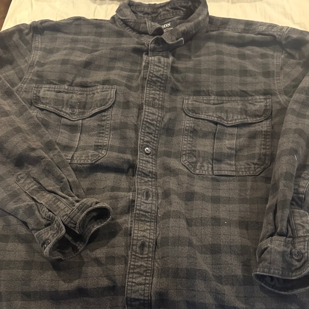 Authentic Filson Gray Plaid Shirt